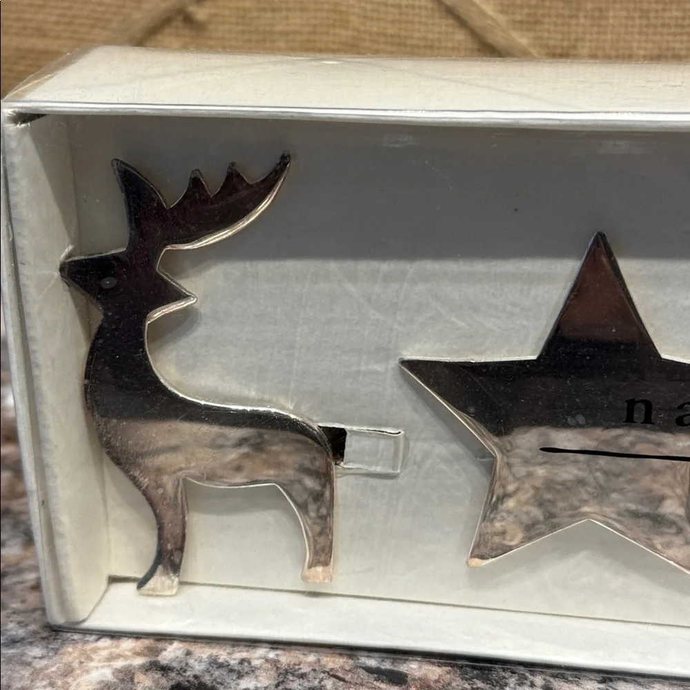 Pier 1 Napkin Ring Set with Holiday Shapes
